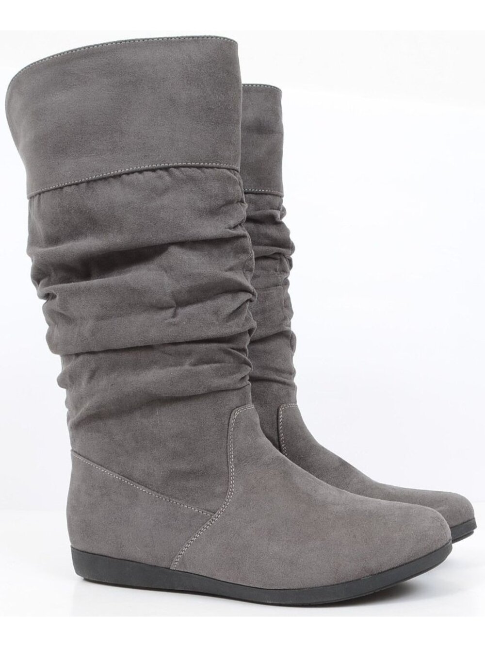 NWT St. John's Bay Womens 9.5 Korba Flat Heel Slouch Boots Rocker Vegan Moto